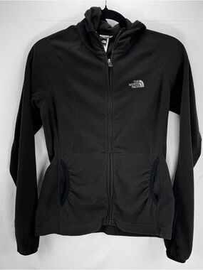 The North Face Women's Black Full-Zip Hooded Fleece Jacket Cinch Waist